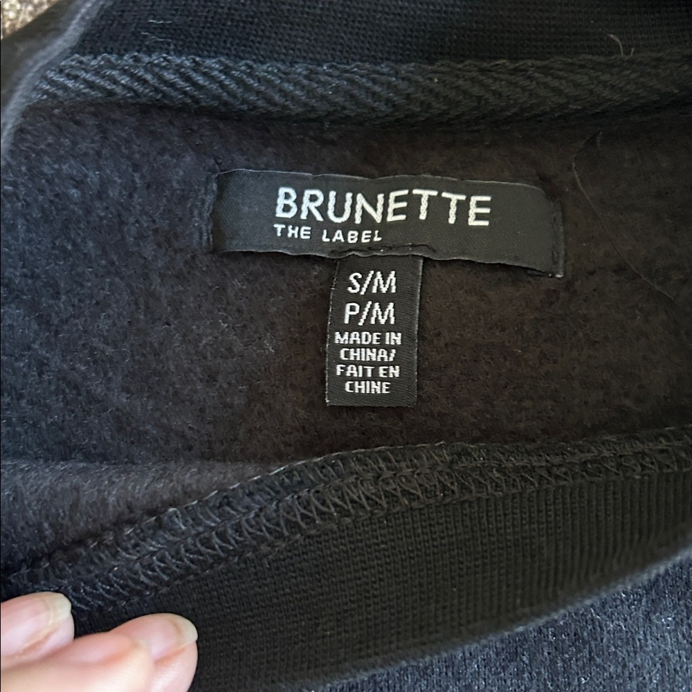 NWT Brunette the Label black crew Natural - Picture 3 of 4
